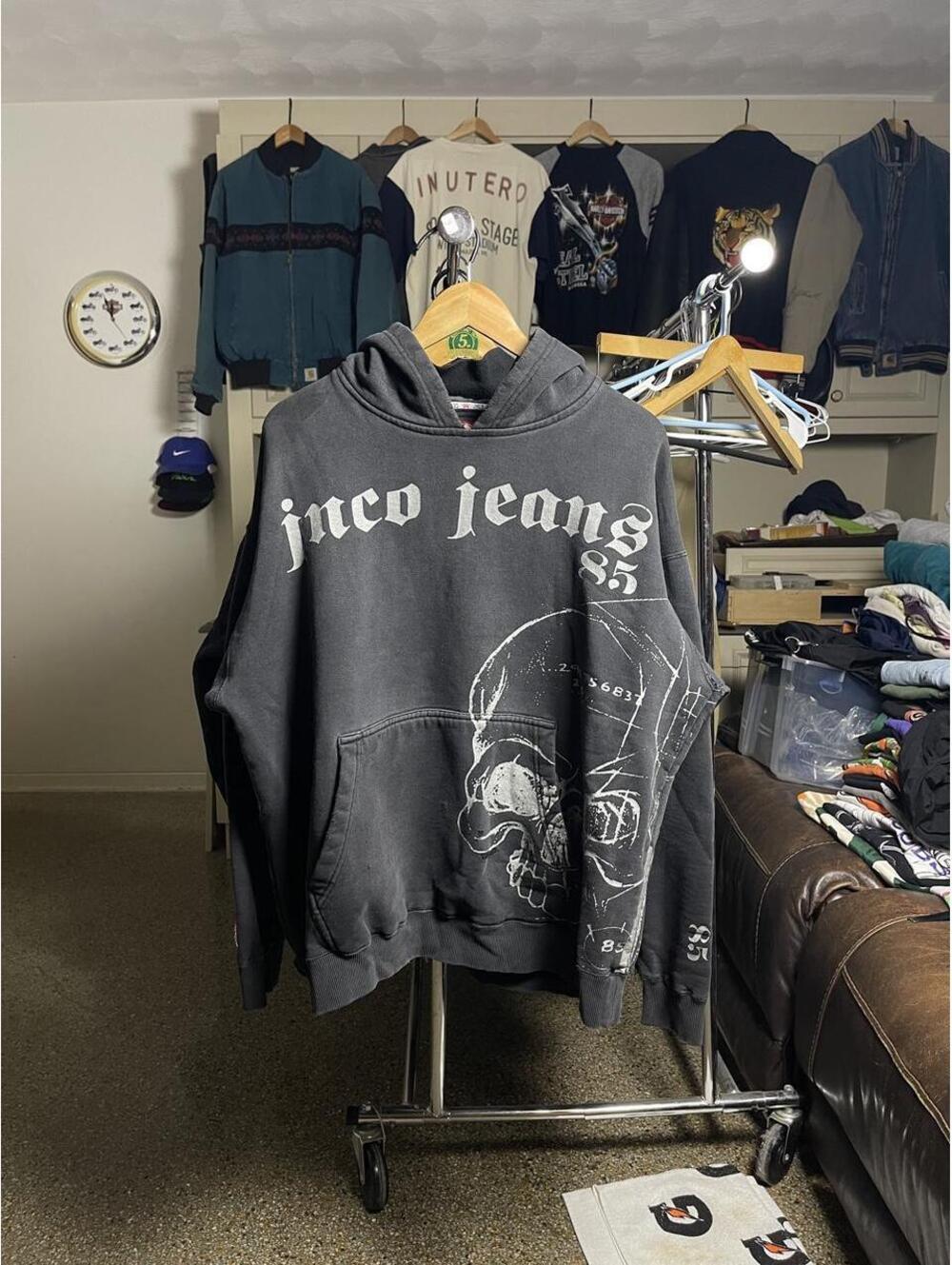 Vintage Faded JNCO Skull AOP Hoodie